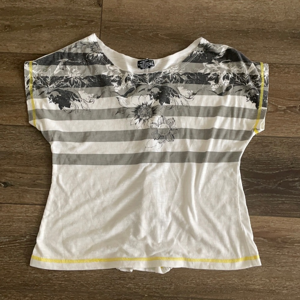 Sunflower Stripe Zip Top